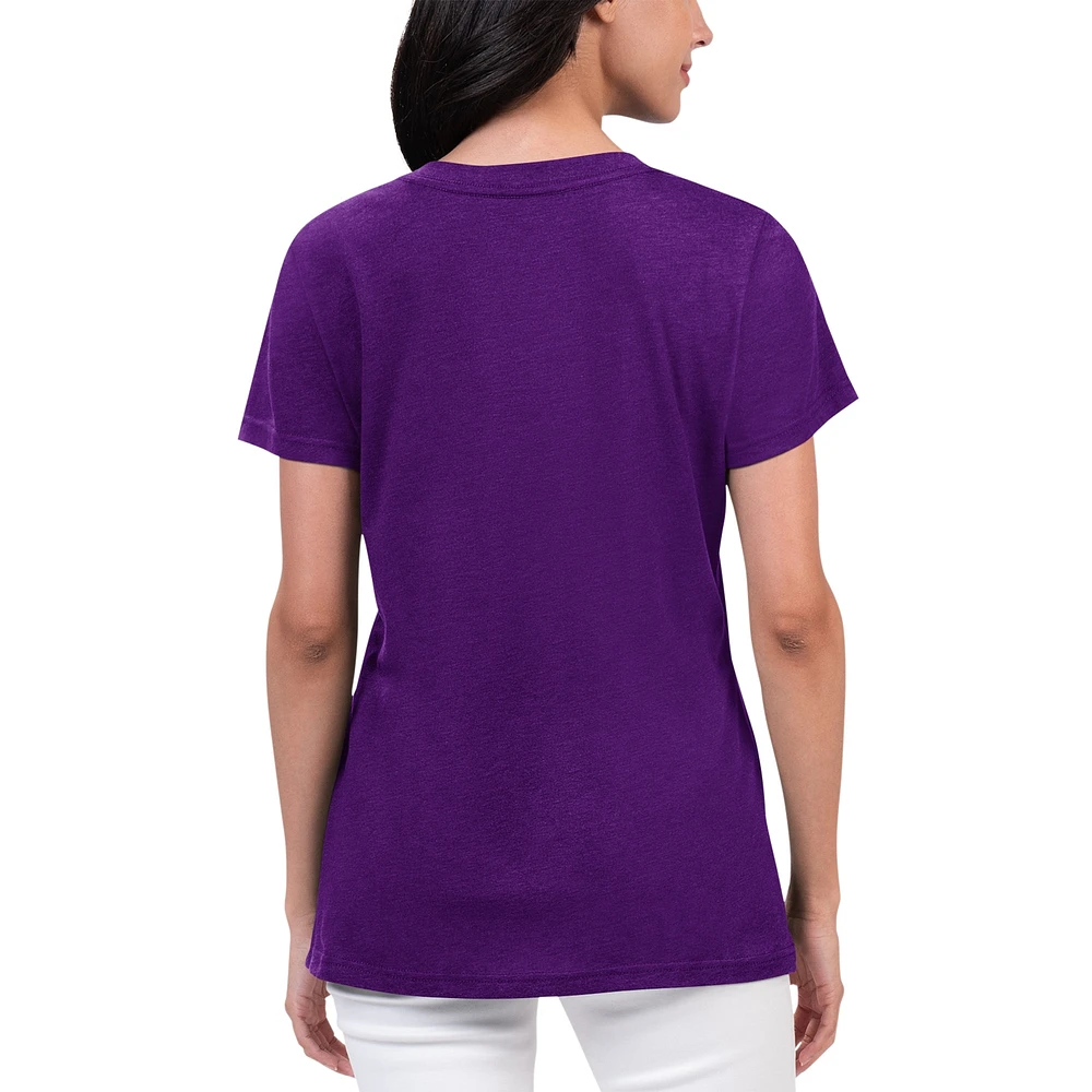 Women's G-III 4Her by Carl Banks Purple Alex Bowman Key Move V-Neck T-Shirt