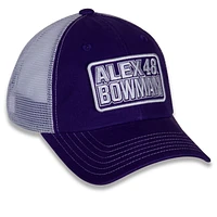 Women's Hendrick Motorsports Team Collection Purple/White Alex Bowman Name & Number Patch Adjustable Hat