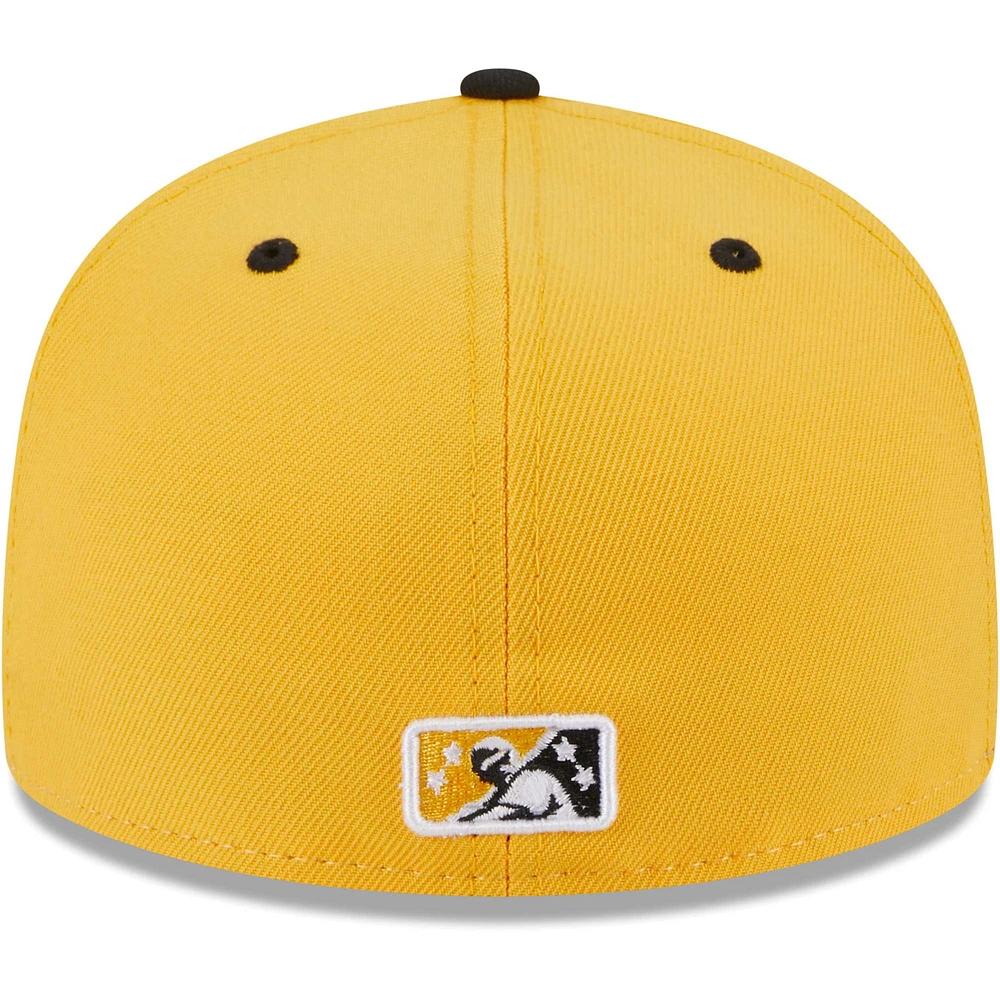 Men's New Era Black Altoona Curve Theme Nights Allegheny Yinzers  59FIFTY Fitted Hat