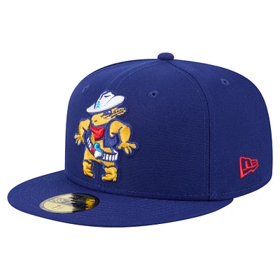 Casquette ajustée 59FIFTY pour homme de la collection Authentic Amarillo Sod Poodles New Era bleu marine