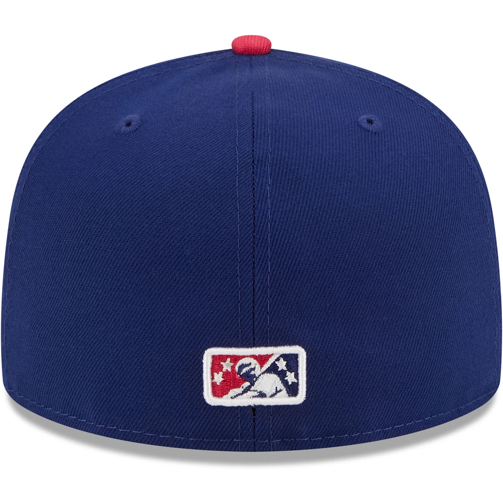 Bottes pointues bleu marine/corail New Era pour homme De Amarillo Copa La Diversion 59FIFTY Fitted Hat