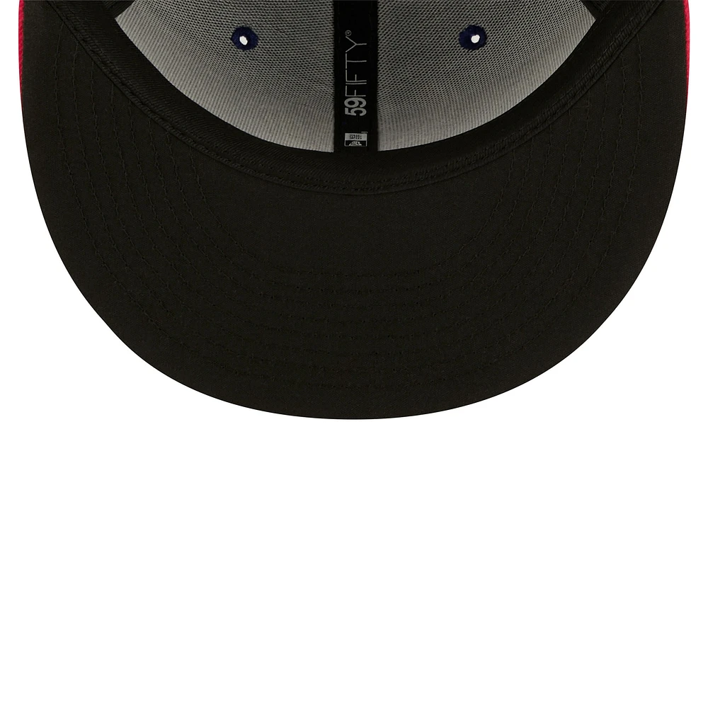 Bottes pointues bleu marine/corail New Era pour homme De Amarillo Copa La Diversion 59FIFTY Fitted Hat