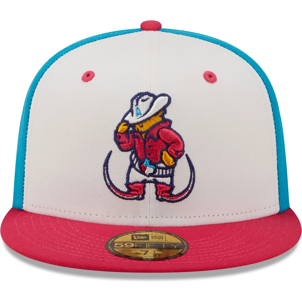 Men's New Era White/Coral Pointy Boots De Amarillo Copa La Diversion 59FIFTY Fitted Hat