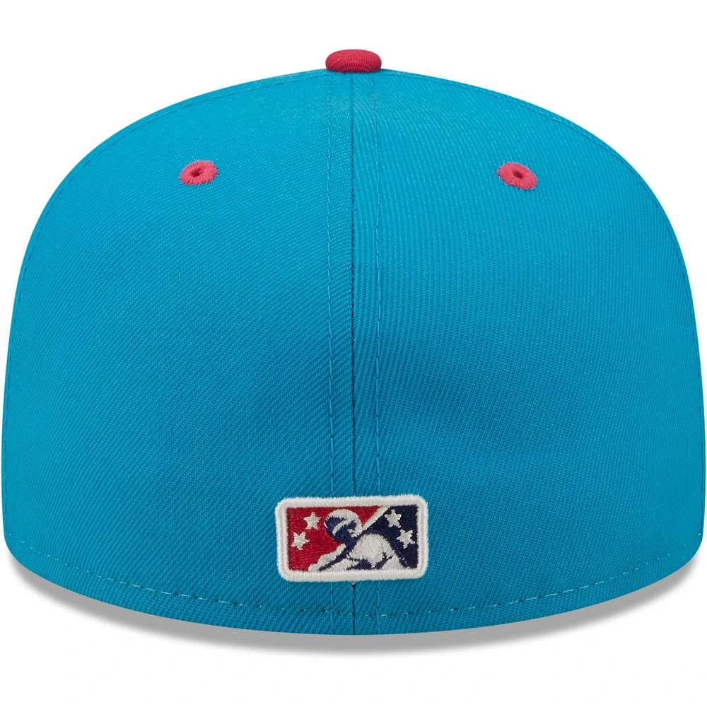 Men's New Era White/Coral Pointy Boots De Amarillo Copa La Diversion 59FIFTY Fitted Hat