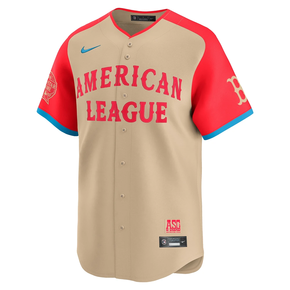 Men's Nike Jarren Duran Cream American League 2024 MLB All-Star Game Limited Player Jersey