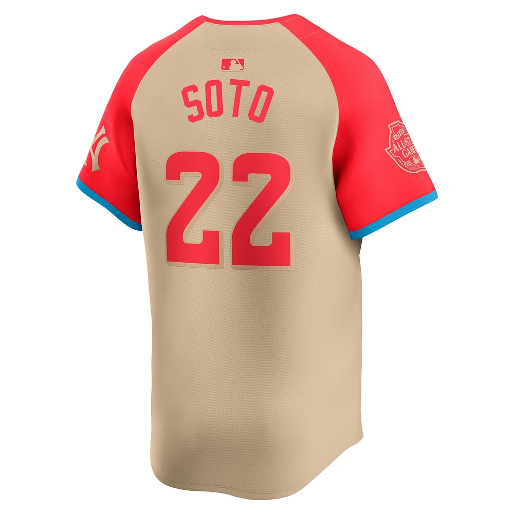 Men's Nike Juan Soto Cream American League 2024 MLB All-Star Game Limited Player Jersey