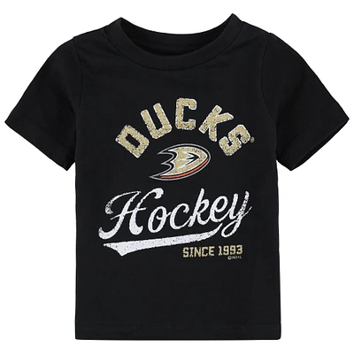 T-shirt noir pour bébé, les Ducks d'Anaheim prennent devants