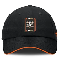 Men's Fanatics Black/Orange Anaheim Ducks Authentic Pro Ripstop Adjustable Hat