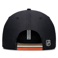 Men's Fanatics Black/Orange Anaheim Ducks Authentic Pro Ripstop Adjustable Hat