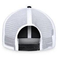 Men's Fanatics Black/White Anaheim Ducks Free Kick Trucker Adjustable Hat