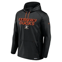 Men's Fanatics  Black Anaheim Ducks Authentic Pro Rink Fleece Pullover Hoodie
