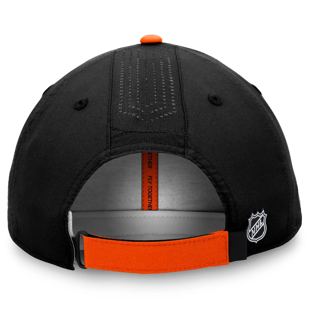 Men's Fanatics Black Anaheim Ducks Authentic Pro Rink Pinnacle Adjustable Hat