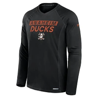 Men's Fanatics Black Anaheim Ducks Authentic Pro Rink Tech Long Sleeve T-Shirt