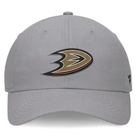 Men's Fanatics Gray Anaheim Ducks Extra Time Adjustable Hat