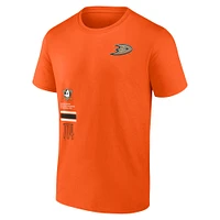 T-shirt fanatiques orange pour hommes, Anaheim Ducks Represent