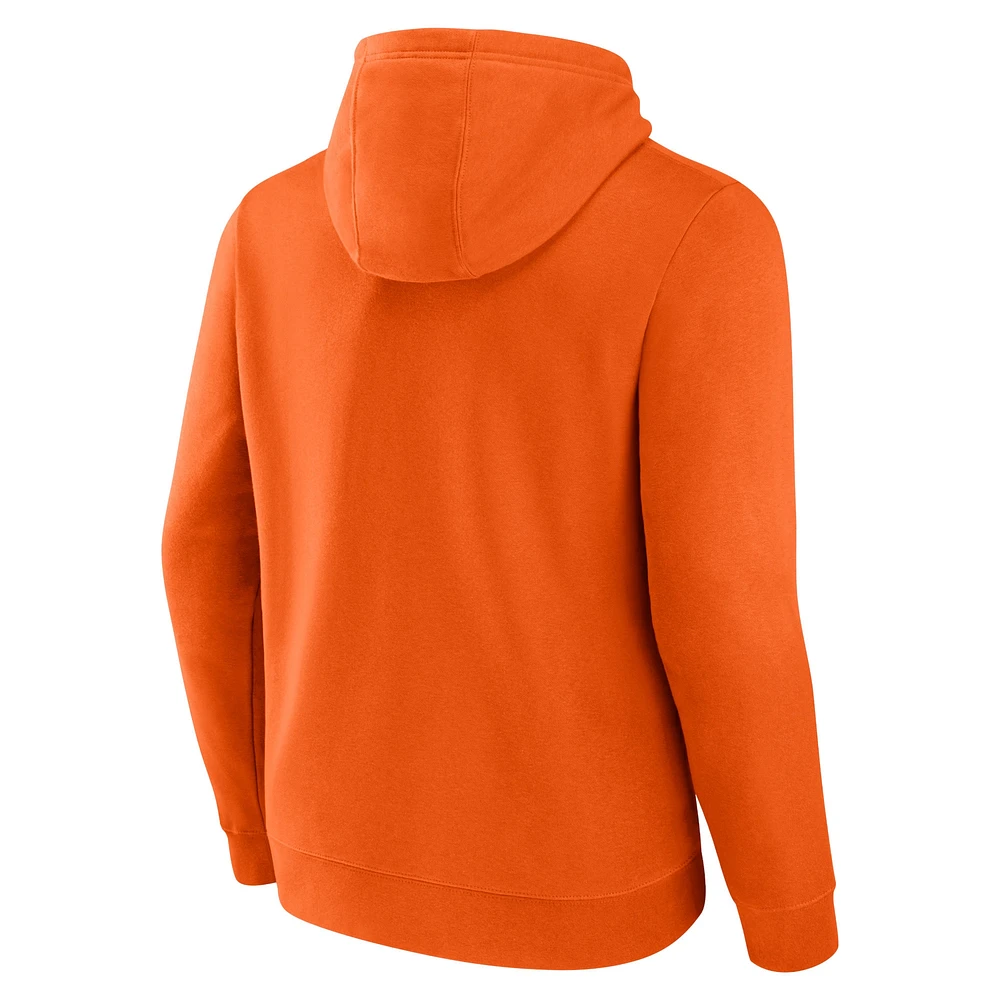 Men's Fanatics Anaheim Ducks Wordmark Logo Fleece Pullover Hoodie