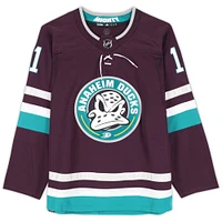 Trevor Zegras Anaheim Ducks Autographed Purple Alternate adidas Authentic Jersey