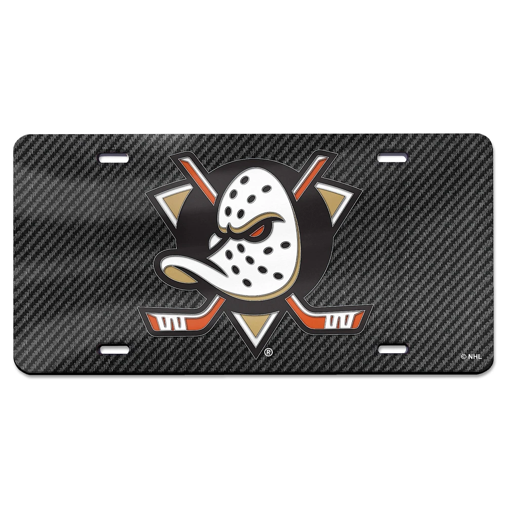 WinCraft Anaheim Ducks  Laser Cut Metallic Acrylic License Plate