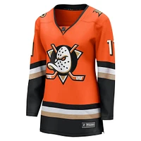 Women's Fanatics Trevor Zegras Orange Anaheim Ducks Home Premier Breakaway Player Jersey