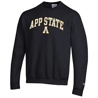 Men's Champion  Black Appalachian State Mountaineers Arch Over Logo Pullover Sweatshirt
