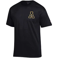 Men's Champion Black Appalachian State Mountaineers Stack 2-Hit T-Shirt