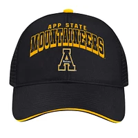 Men's Colosseum Black Appalachian State Mountaineers Wyatt Primary Team Trucker Adjustable Hat