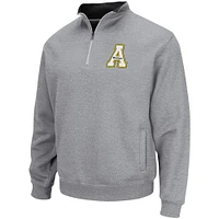 Men's Colosseum Heathered Gray Appalachian State Mountaineers Tortugas Logo Quarter-Zip Jacket
