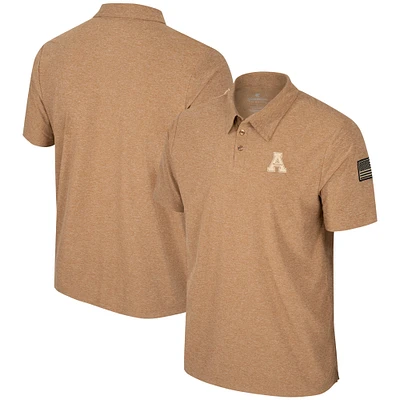Colosseum Kaki Appalachian State Mountaineers OHT Military Appréciation Cloud Jersey Desert Polo pour hommes