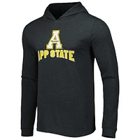 Men's Concepts Sport Black/Charcoal Appalachian State Mountaineers Meter Pullover Hoodie & Pant Sleep Set