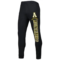 Men's Concepts Sport Black/Charcoal Appalachian State Mountaineers Meter Pullover Hoodie & Pant Sleep Set