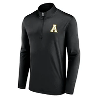 Men's Fanatics Black Appalachian State Mountaineers Underdog Mindset Quarter-Zip Top
