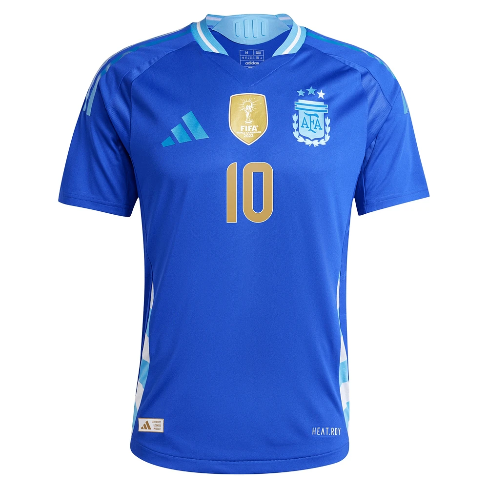 Men's adidas Lionel Messi Blue Argentina National Team 2024 Away Authentic Player Jersey