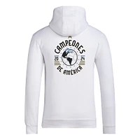 Men's adidas White Argentina National Team 2024 Copa America Champions Pullover Hoodie