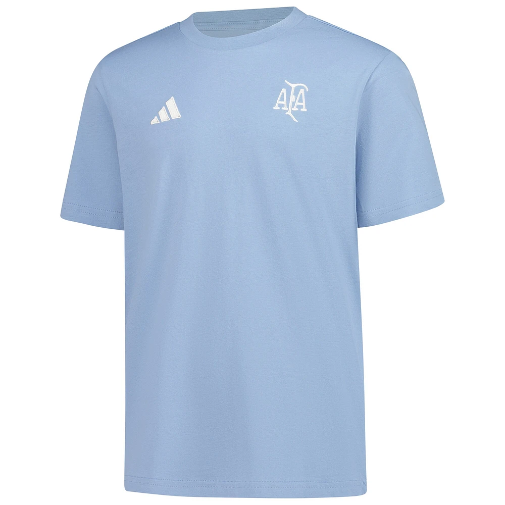 Youth adidas Light Blue Argentina National Team 50th Anniversary DNA T-Shirt