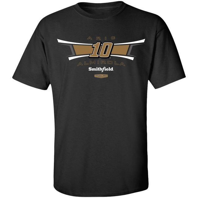 T-shirt à 2 points Aric Almirola Lifestyle Collection Stewart-Haas Racing Team noir pour homme