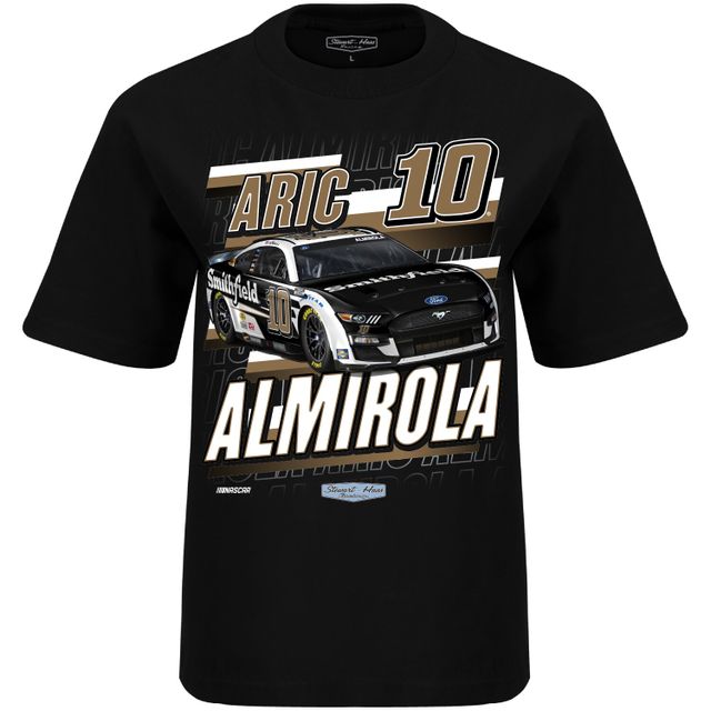 T-shirt noir Aric Almirola Smithfield Chicane de la collection Stewart-Haas Racing Team pour jeune