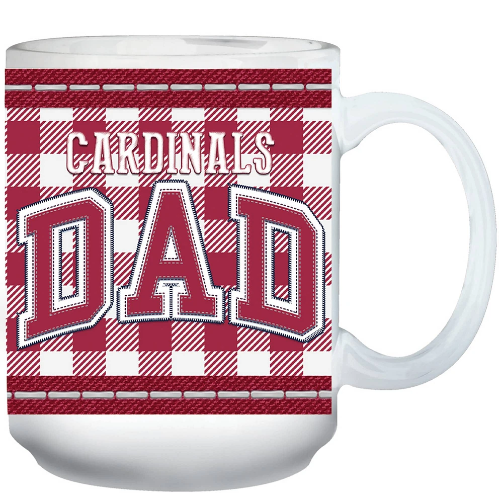 Arizona Cardinals 15oz. Buffalo Plaid Father's Day Mug