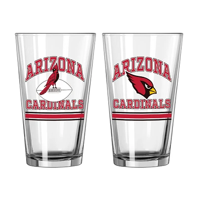 Cardinaux de l'Arizona 16oz. Verre à pinte, paquet de deux