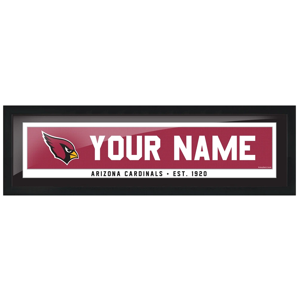Cardinals de l'Arizona - 6'' x 22'' Art encadré personnalisé