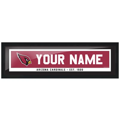 Cardinals de l'Arizona - 6'' x 22'' Art encadré personnalisé