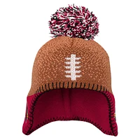 Infant Brown Arizona Cardinals Football Head Knit Hat with Pom