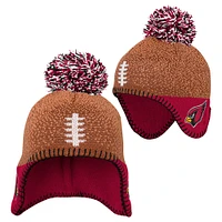 Infant Brown Arizona Cardinals Football Head Knit Hat with Pom