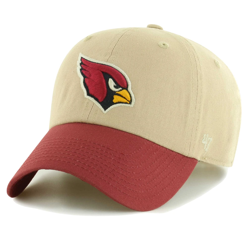 Men's '47 Khaki/Cardinal Arizona Cardinals Ashford Clean Up Adjustable Hat