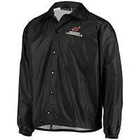 Men's Black Arizona Cardinals Coaches Classic Raglan Full-Snap Windbreaker Jacket
