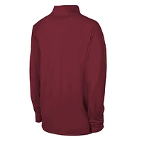 Men's Cardinal Arizona Cardinals Combine Authentic Raglan Quarter-Zip Top