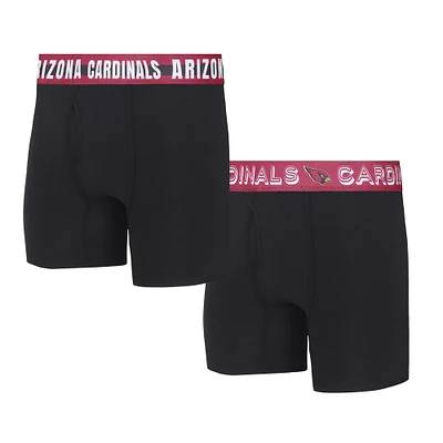 Pack de deux boxers en tricot jauge Concepts Sport Arizona Cardinals pour hommes