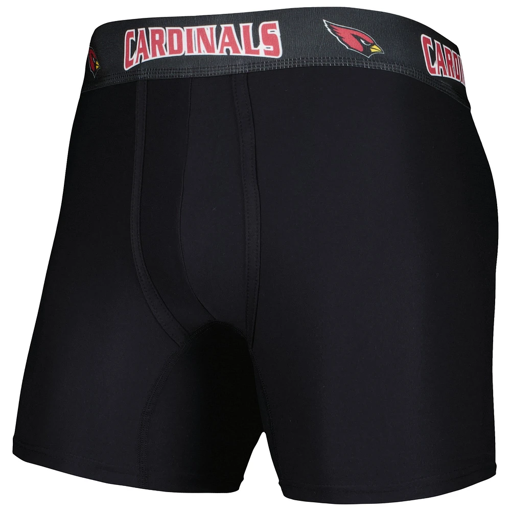 Men's Concepts Sport Black/Cardinal Arizona Cardinals 2-Pack Boxer Briefs Set