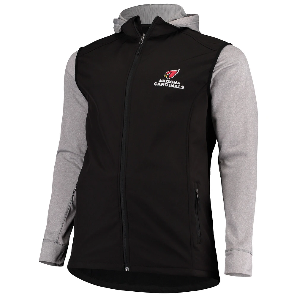 Veste à capuche zippée intégrale Dunbrooke pour hommes Arizona Cardinals Tailles Big & Tall Alpha noir/gris