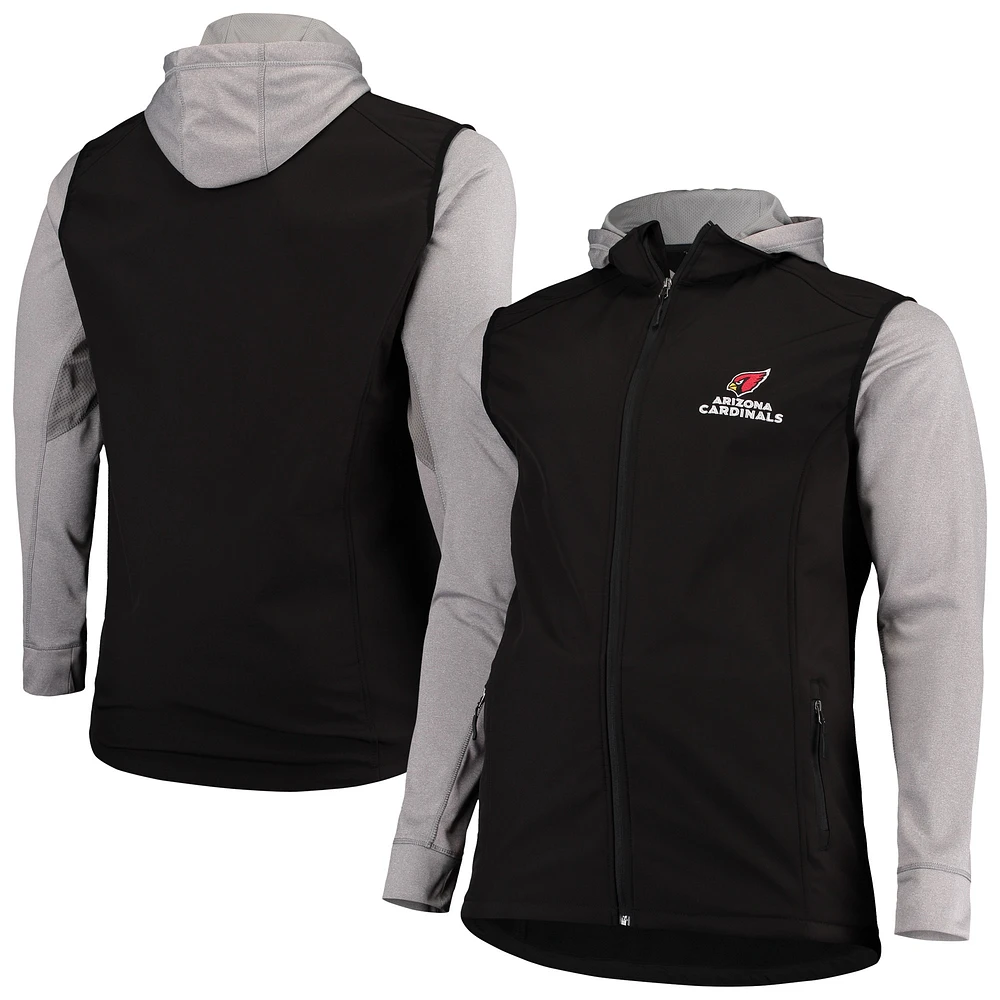 Veste à capuche zippée intégrale Dunbrooke pour hommes Arizona Cardinals Tailles Big & Tall Alpha noir/gris