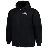 Men's Dunbrooke Black Arizona Cardinals Big & Tall Dakota Canvas Hoodie Full-Zip Jacket